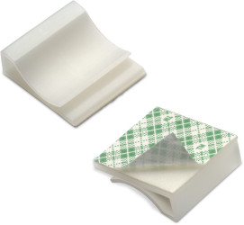 Zacisk kablowy Samoprzylepny 27 x 15 x 8.8mm materiał: Nylon 66 Naturalny Spinka do kabli +85°C