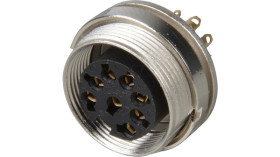 Gniazdo Din 8 -pinowe Żeński Montaż na panelu M16 60 V AC