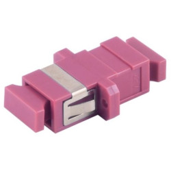 FO connector, SC socket to SC socket, OM4, multimode, ceramic, purple, BS07-60053