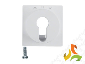 BERKER Q.1/Q.3/Q.7 Płytka czołowa do wyłącznika żaluzjowego na klucz biały aksamit 15066089 HAGER