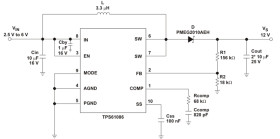 18.5-V, 2-A, 2-MHz step-up DC/DC converter