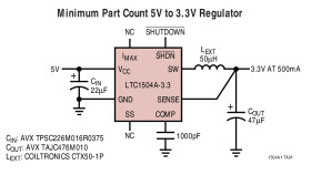 500mA Low Voltage Step-Down Synchronous Switching Regulator