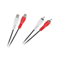 KABEL PRZEWÓD 2xRCA GNIAZDO 2xRCA WTYK 1,5m PRZEDŁUŻACZ KPO2661