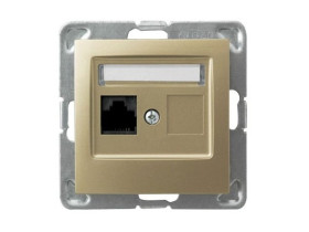 IMPRESJA Gniazdo komputerowe kat.5e Krone złoty metalik GPK-1Y/K/m/28 OSPEL