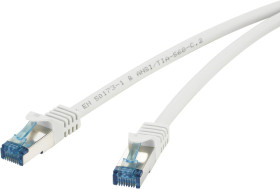 kabel LAN Renkforce RF-4145295, 1 szt., RJ45, CAT 6a, S/FTP, 15.00 m, szary