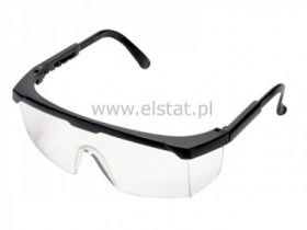 Okulary ochronne przeciwodpryskowe; czarne