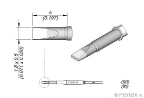 Grot C115114 do rączek JBC NT115, AN115 i NP115