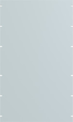 Blind plate, aluminum, 18 U, light gray, PBPA19031LG2