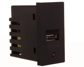 TouchMe Moduł 1/2 gniazdo USB czarne TM901B