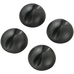 TruComponents 41014 Cable mount Self-adhesive &#xD8;9mm Blk 4pcs