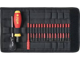 Wkrętak dynamometryczny zestaw TorqueVario®-S electric 0,8-5,0 Nm mieszany 19-cz. z regulowanym momentem dokręcania torba rozkła