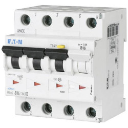 Eaton 170988 RCBO 4-pin 16A 0.03A 415V AC Compact Circuit Breaker