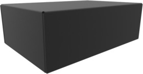 Steel enclosure, (L x W x H) 152 x 102 x 51 mm, black (RAL 9005), 1441-8BK3