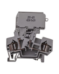 Złączka bezpiecznikowa 4mm2 szary 10A G 5x 20mm 281-611