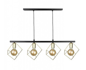 Lampa wisząca nowoczesna 4xE27 ARNICA BLACK/GOLD LONG