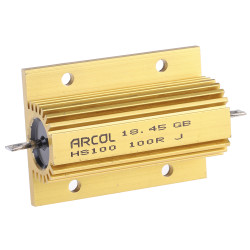 Rezystor do montażu w obudowie 100 Ω 100 W ±5 % Arcol HS100 100R J +100 ppm/°C Drutowe Osiowe