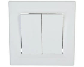 Łącznik Asfora świecznikowy zaciski śrubowe biały z ramką EPH0300321