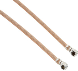 Coaxial cable, AMC plug (angled) to AMC plug (angled), 50 Ω, RG-178, 100 mm, A-1PA-178-100N2