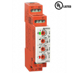 Timer Relay Szyna DIN 24 → 230 V ac/12 → 230V dc DPDT 2-stykowy Broyce Control DPDT 0.1 s → 100h