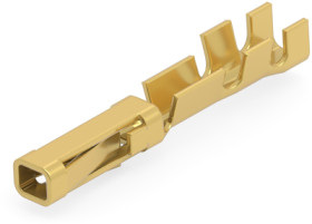 Insulated flat plug sleeve, 0.13 to 0.32 mm², AWG 26 to 22, phosphor bronze, gold-plated, 181270-2