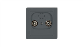 Deco Gniazdo Antenowe Rtv Przelotowe 9Db Grafitowy Mat 28Dg9p