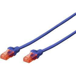 Digitus DK-1617-010/B RJ45 CAT 6 U/UTP patch cable 1.00 m Blue Halogen-free