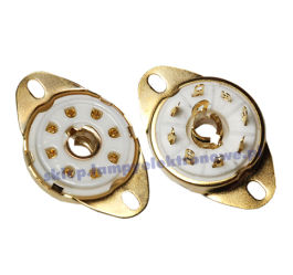 Podstawka lampowa loctal 8 pins do chassis - Gold