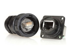 Złącze RJ45 Żeński Złącze RJ45 Montaż na panelu Cat5e Amphenol Socapex, proste 8-żyłowe