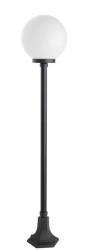 Oprawa oświetleniowa zewnętrzna, stojąca Kule Classic K 5002/1/KP 250 OP, E27 max 60W, kolor czarny, klosz biały 0438621
