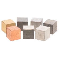 Eisco Assorted 10mm Metal Cubes in Box - Set of 7