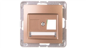 Impresja Obudowa Gniazda Teleinformatycznego Pojedynczego Złoty Metalik...