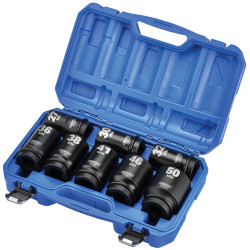 Draper 20210 HI-TORQ® Metric Deep Impact Socket Set 1" Sq Dr 8 Pcs