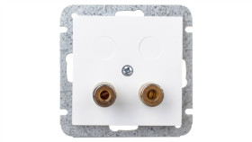 Sentia Gniazdo Głośnikowe Pojedyncze Białe 1457-10