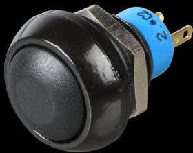IPR3SAD2 Round push button, Ø 12 mm, 0.2 A - 250 VAC, black