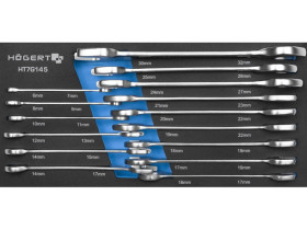 Zestaw kluczy płaskich wkład EVA 15 sztuk HT7G145 HOEGERT
