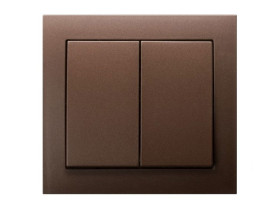 KIER Wyłącznik podwójny świecznikowy brązowy metalik ŁP-2W/52 OSPEL