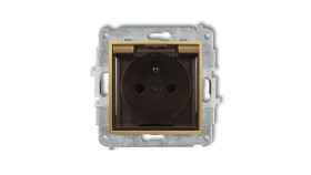 Icon Mechanizm Gniazda Bryzgoszczelnego Z Uziemieniem 2P+Z (Klapka Dymna,...