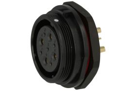 Gniazdo; SP2912/S9-1N; 9 torów (5+4); proste; lutowany; 0,75; 4mm2; SP29; na panel; 30mm; skręcane; nylon66; niebiesko-czarny; I