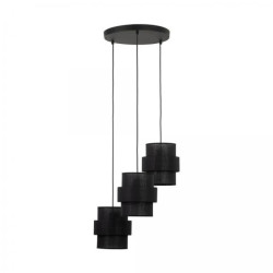 Lampa wisząca czarna na okrągłej rozecie CALISTO BLACK 3xE27 KOŁO 5981 TK Lighting
