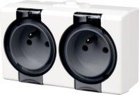 Gniazdo podwójne 2x2P+Z (klapka dymna)