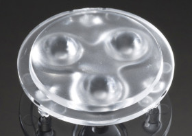 Soczewka LED Średni kąt 3-LEDowa 35 (Dia.) x 9mm, D 35mm, kąt widzenia 25→ 34 °, do użytku z Cree XB-D, Cree