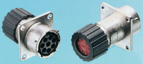 Złącze wielostykowe przemysłowe 19-pinowe, panelowe Gniazdo ITT Cannon