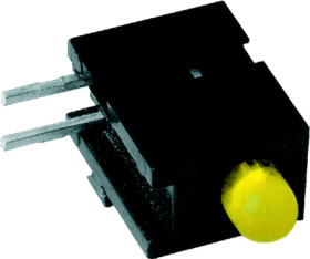 Signal light, yellow, 20 mcd, pitch 2.5 mm, LED number: 1, 2300.2071