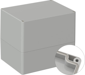 ABS enclosure, (L x W x H) 160 x 120 x 140 mm, light gray (RAL 7035), IP66, 5U340600
