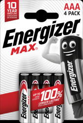 E301532000 Energizer, alkaline-battery, AAA (Micro), pack of 4