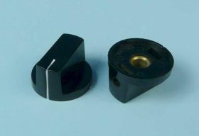 GAŁKA CZARNA 27mm FI=6mm BLOK.ŚRUBA