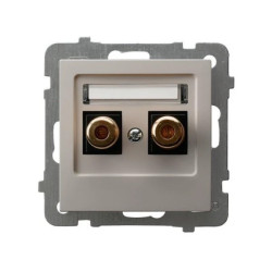 AS Gniazdo głośnikowe pojedyncze kaszmir GGN-1G/m/82