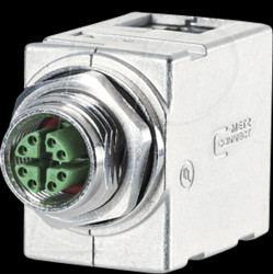 MWN911A415 Coupler M12-RJ45, 8-pin, angled