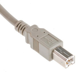 Kabel USB Złącze A USB A Złącze B USB B dł. 1m Przewód USB USB 2.0 kolor: Szary