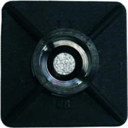 Uchwyt kablowy klejony pod opaski PKB-BS 19x19 czarny BAS.3MT.205PT /opak 100szt/